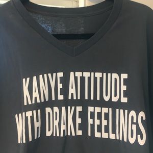 Plus Size Kanye Attitude Drake Emotions Tee